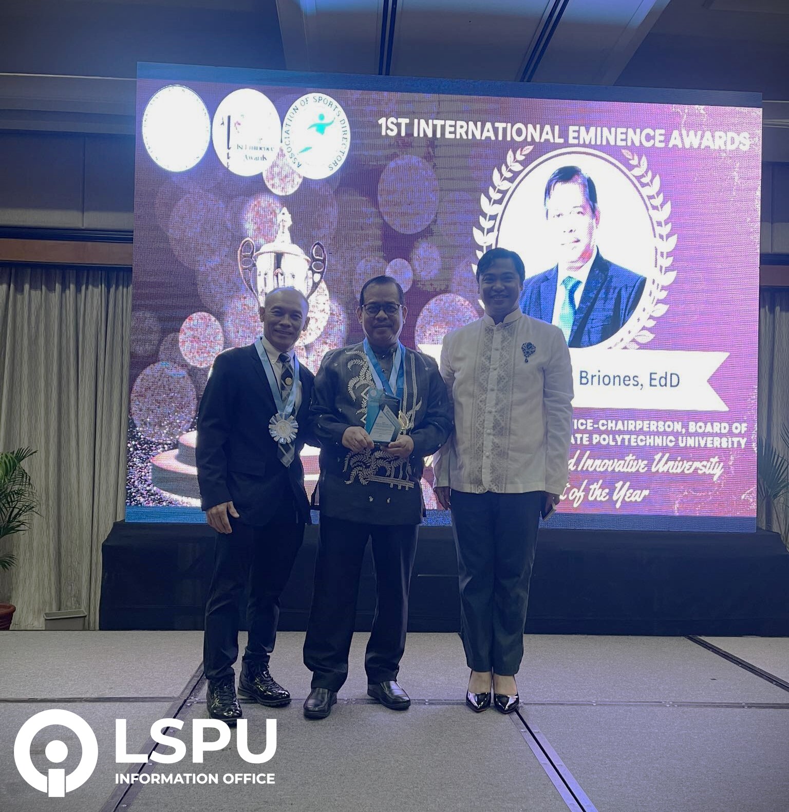 Pres Briones is IAPES Most Outstanding and Innovative University President of the Year