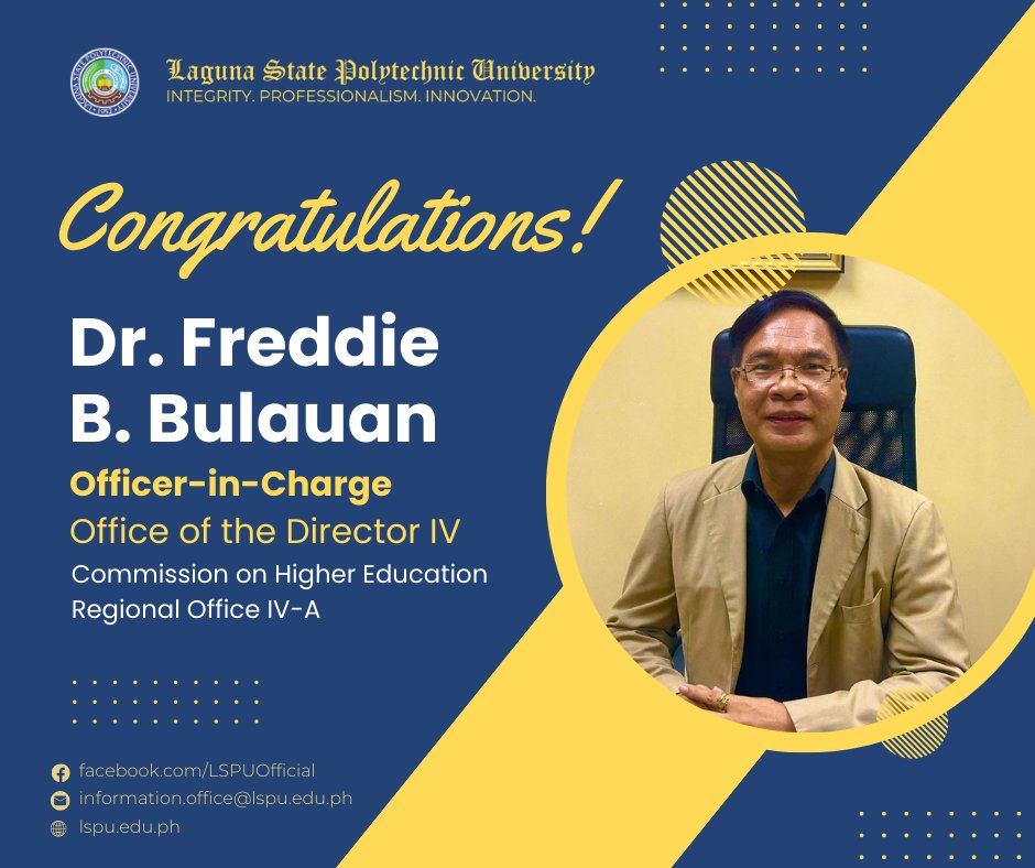 Congratulations, Dr. Bulauan!